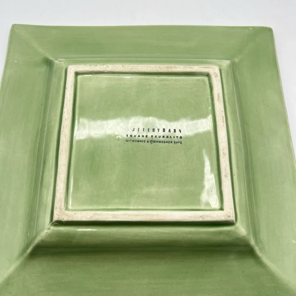 Sausalito Sage Green by Pottery Barn Square Dinner Plate All Sage Green